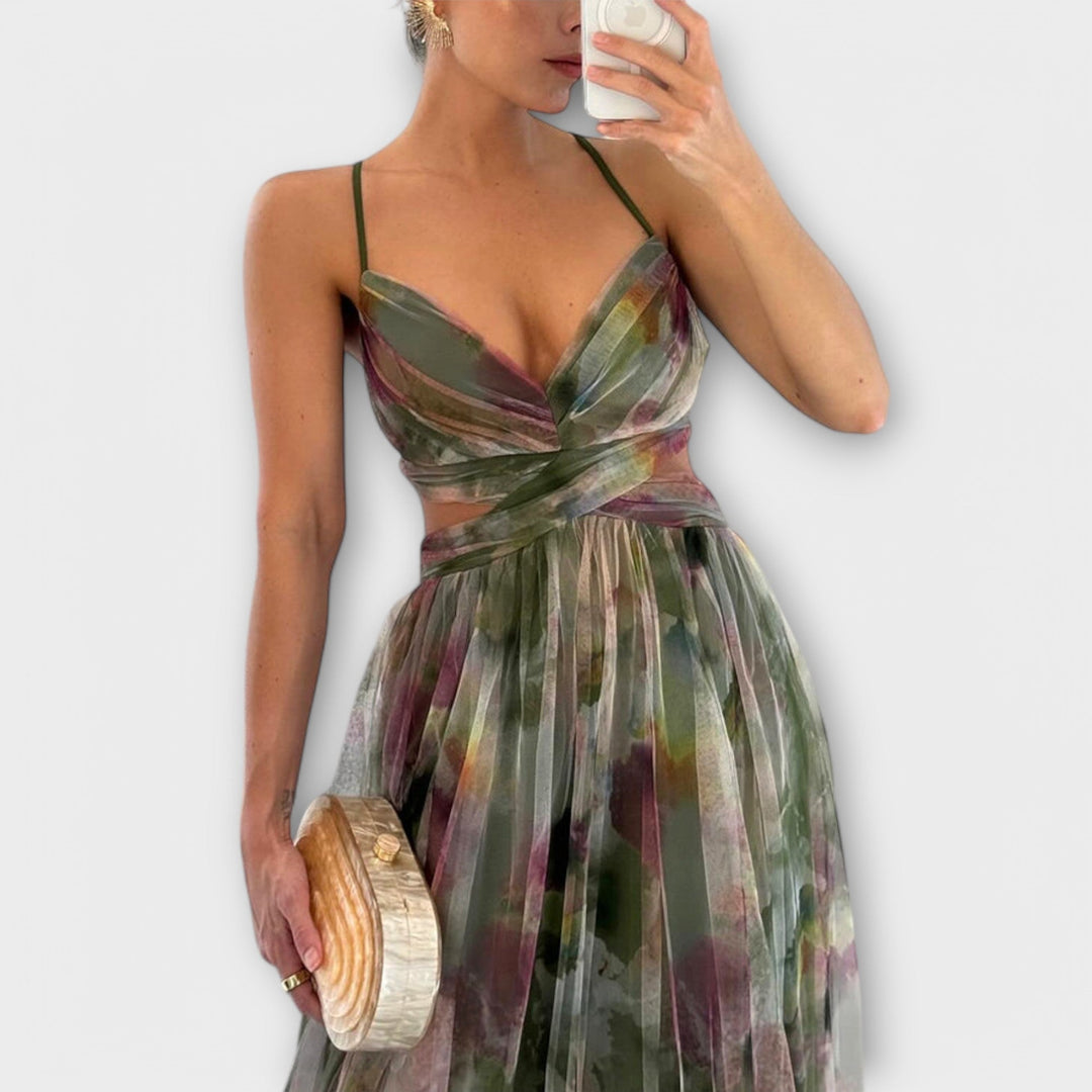 Annai Mesh maxi šaty – Elegantní a zdůrazňující postavu