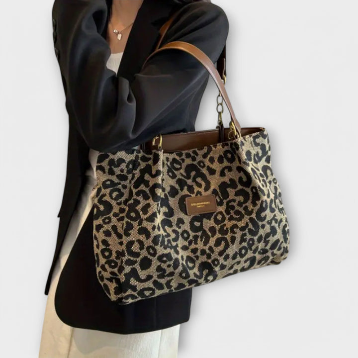 Cécile – Leopardí plátěná taška Tote