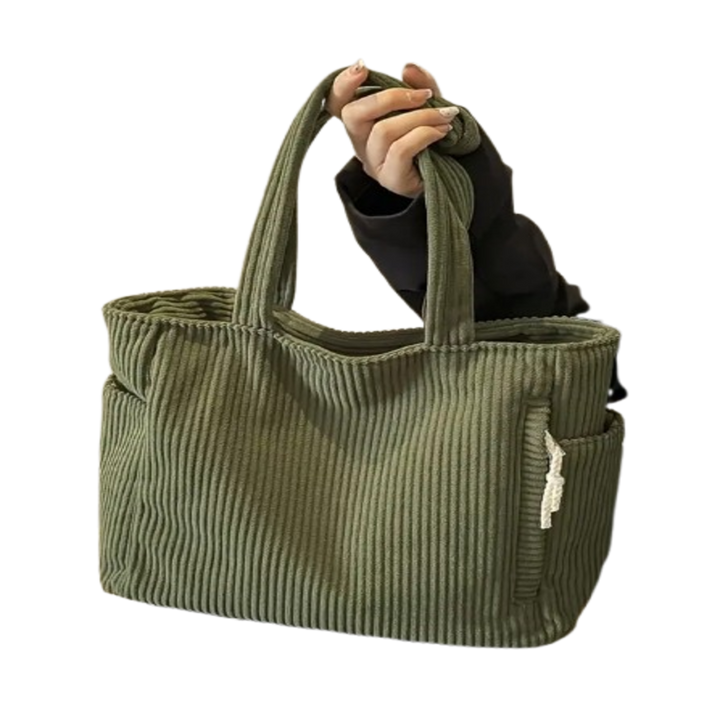 Tilda – Žebrovaná taška s detailem v podobě šňůrky