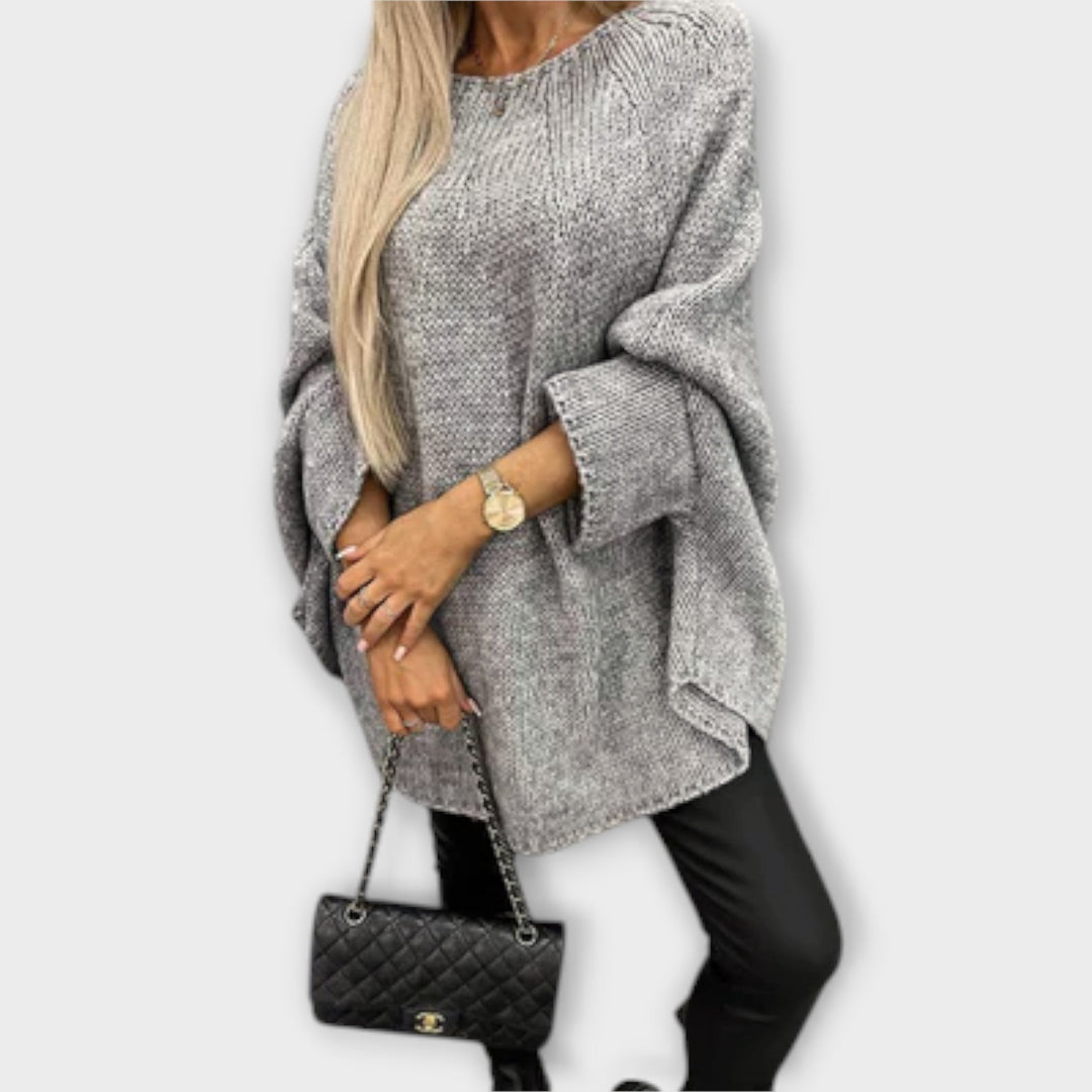 Isabelle – Stylový dámský svetr s kulatým výstřihem
