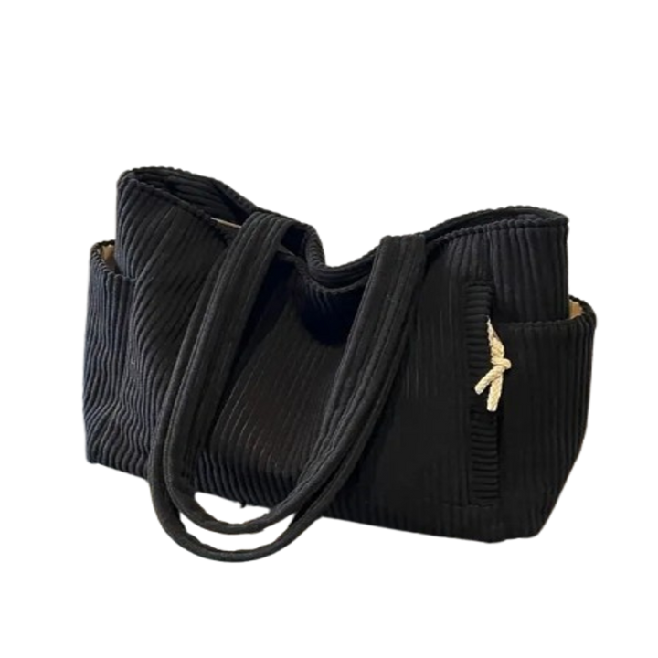 Tilda – Žebrovaná taška s detailem v podobě šňůrky