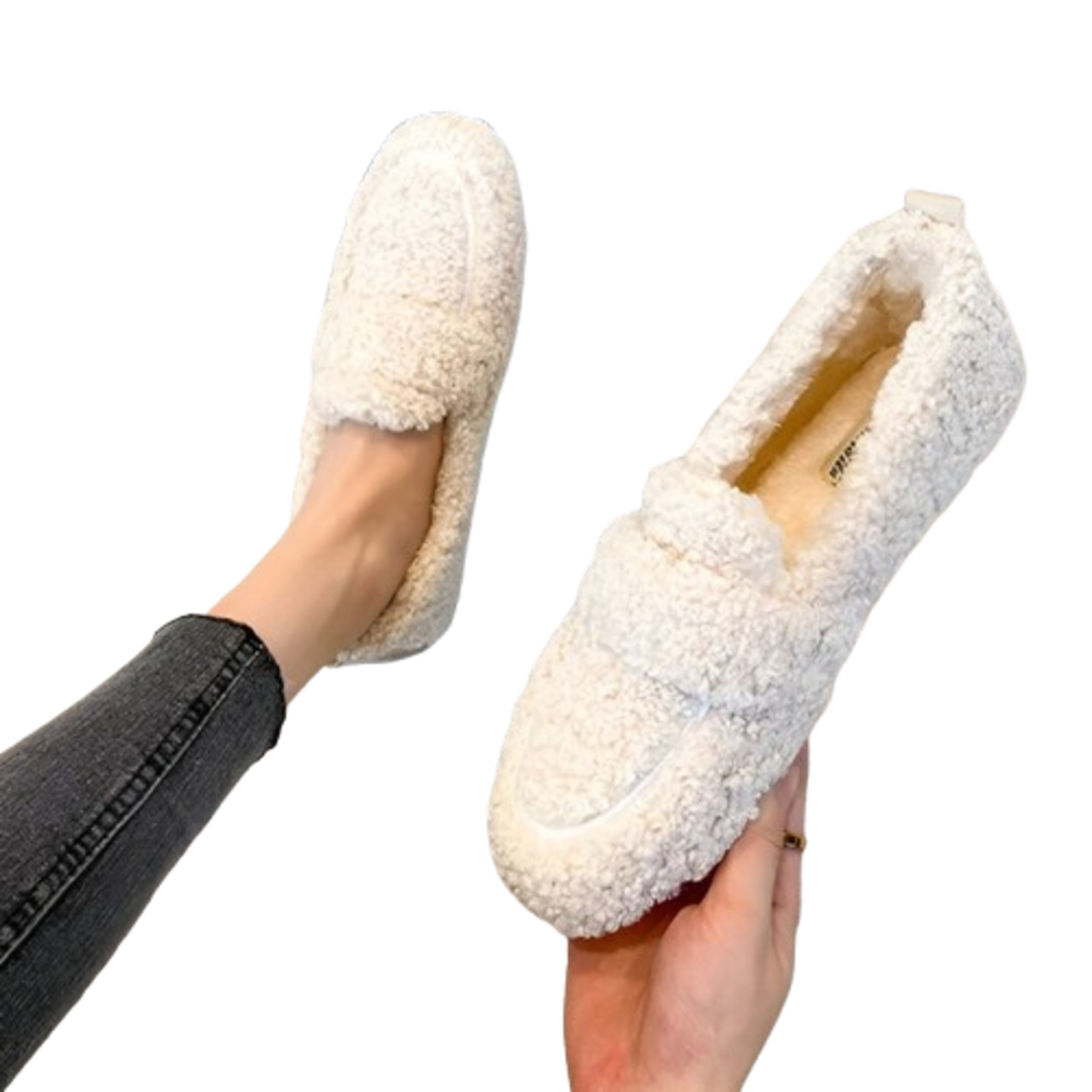 Nina - Teplé pohodlné mokasíny z ovčí vlny