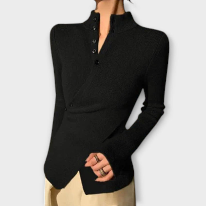 Michiko – Elegantní dámský svetr z bavlněného úpletu