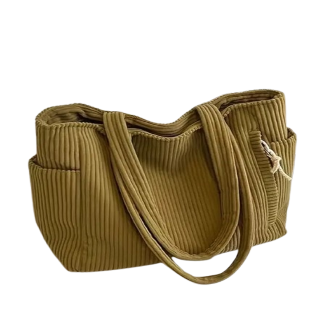 Tilda – Žebrovaná taška s detailem v podobě šňůrky