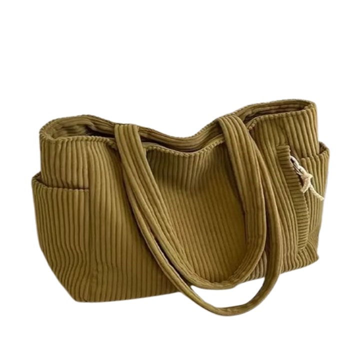 Tilda – Žebrovaná taška s detailem v podobě šňůrky