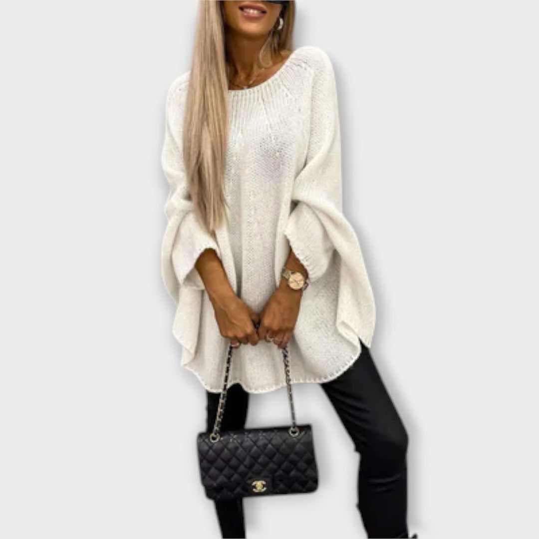 Isabelle – Stylový dámský svetr s kulatým výstřihem