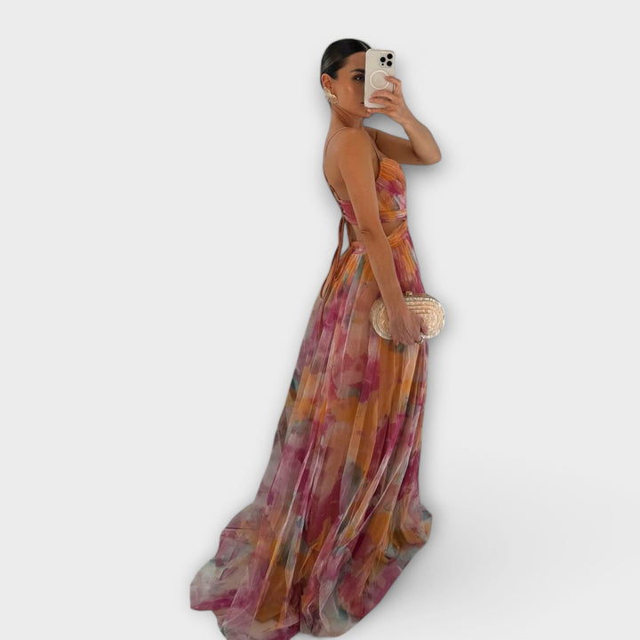 Annai Mesh maxi šaty – Elegantní a zdůrazňující postavu