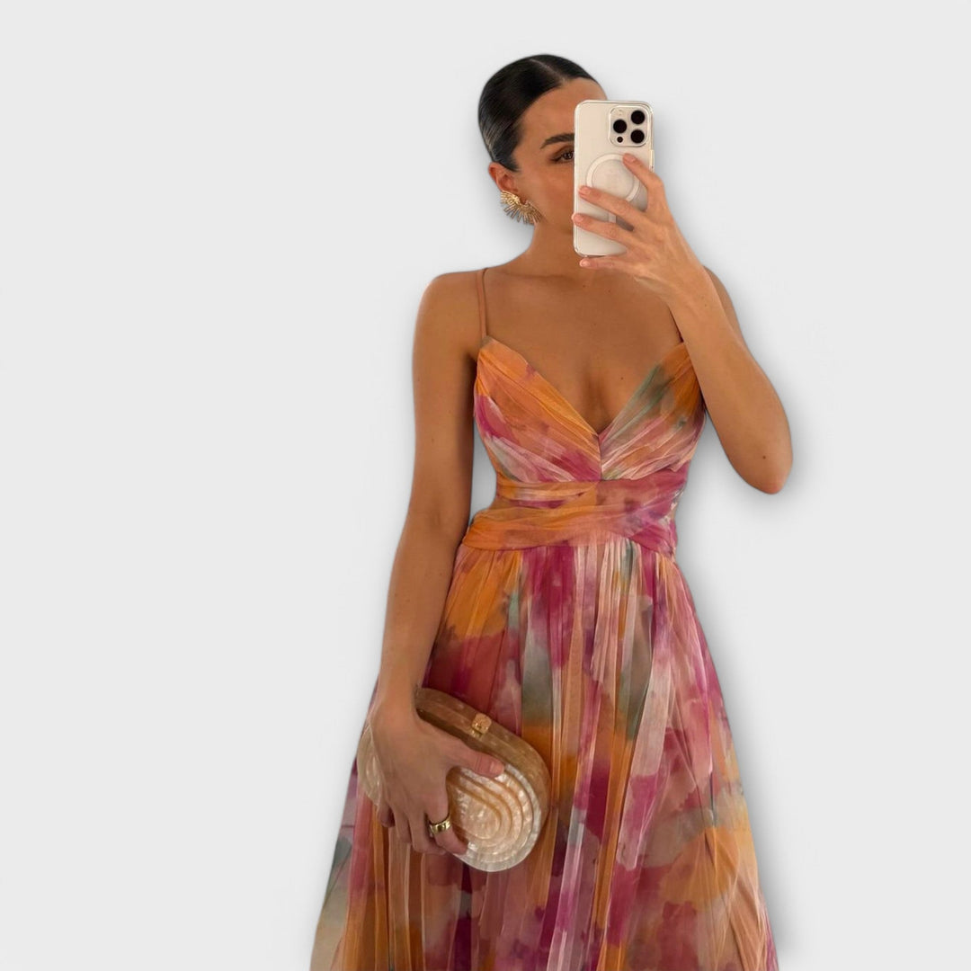 Annai Mesh maxi šaty – Elegantní a zdůrazňující postavu