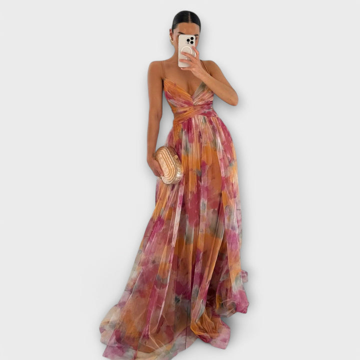 Annai Mesh maxi šaty – Elegantní a zdůrazňující postavu