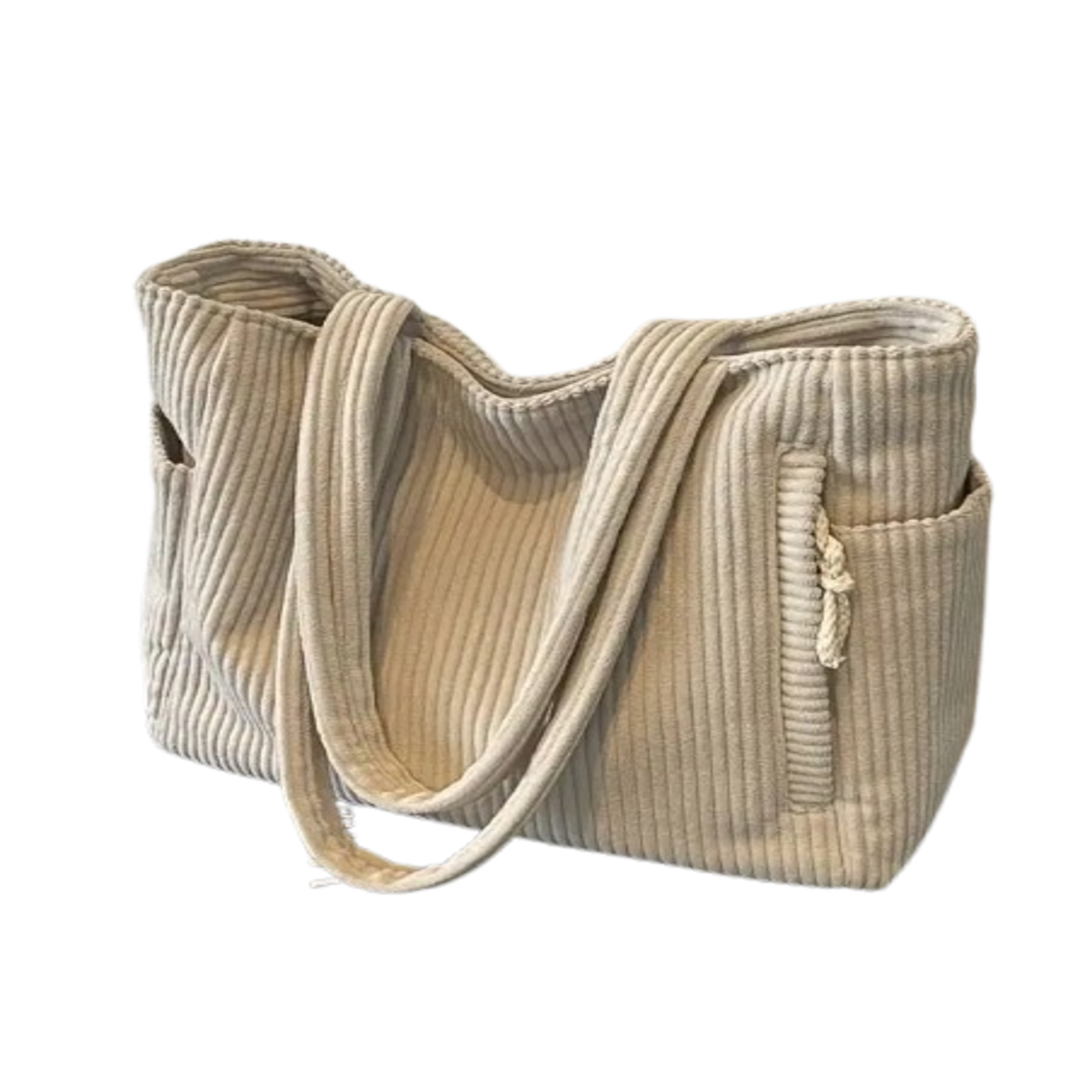 Tilda – Žebrovaná taška s detailem v podobě šňůrky