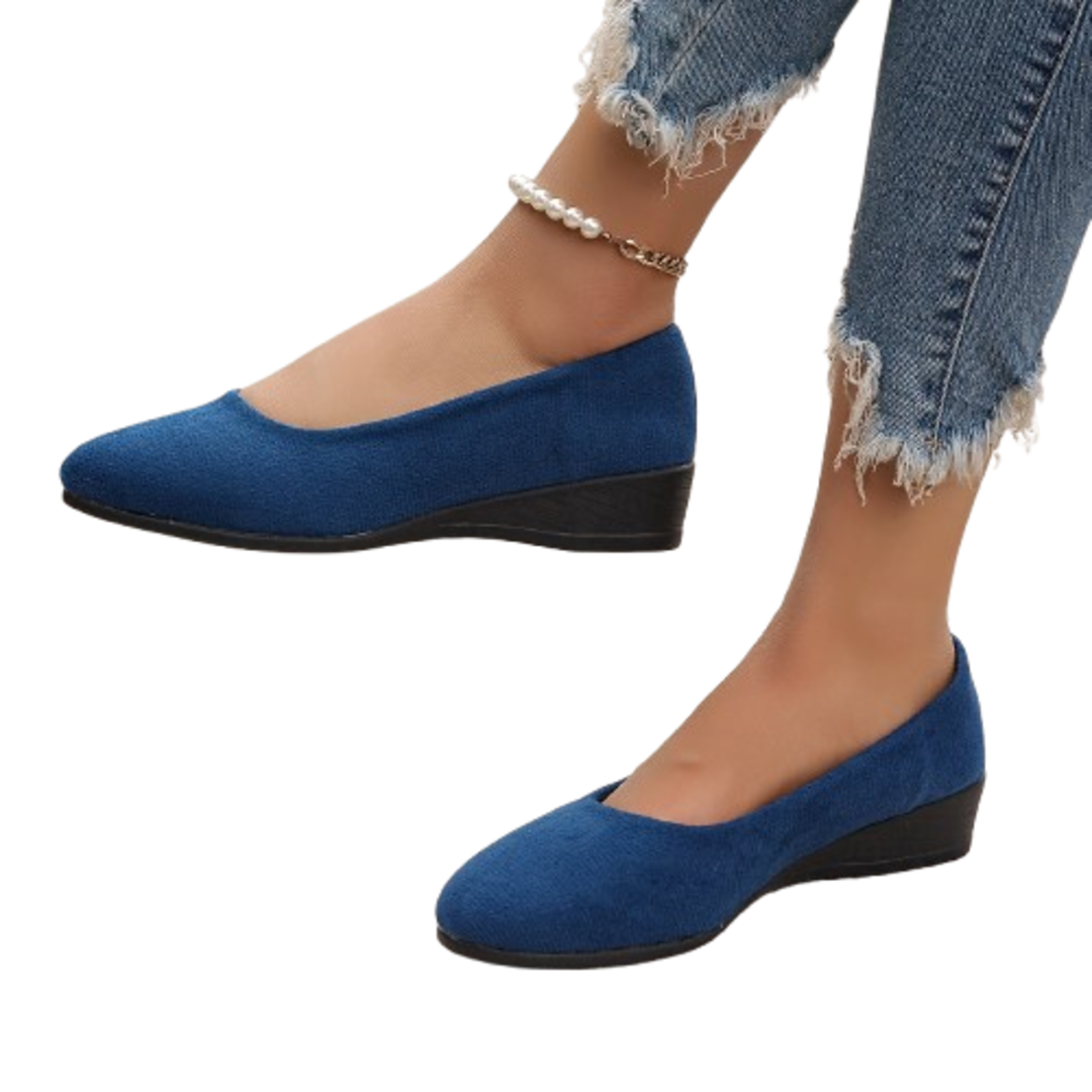 Éliane – Pohodlné baleríny na klínovém podpatku