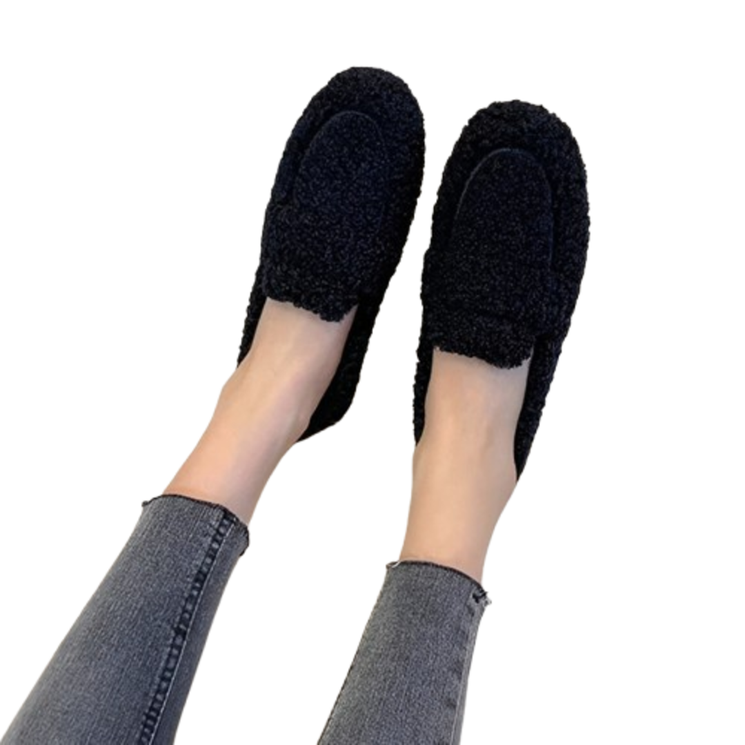 Nina - Teplé pohodlné mokasíny z ovčí vlny