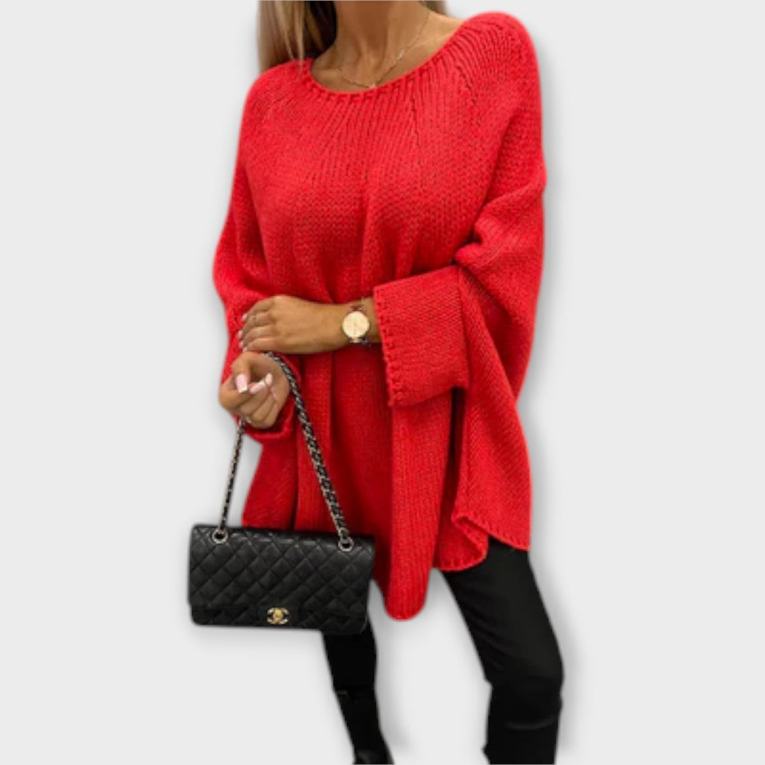 Isabelle – Stylový dámský svetr s kulatým výstřihem