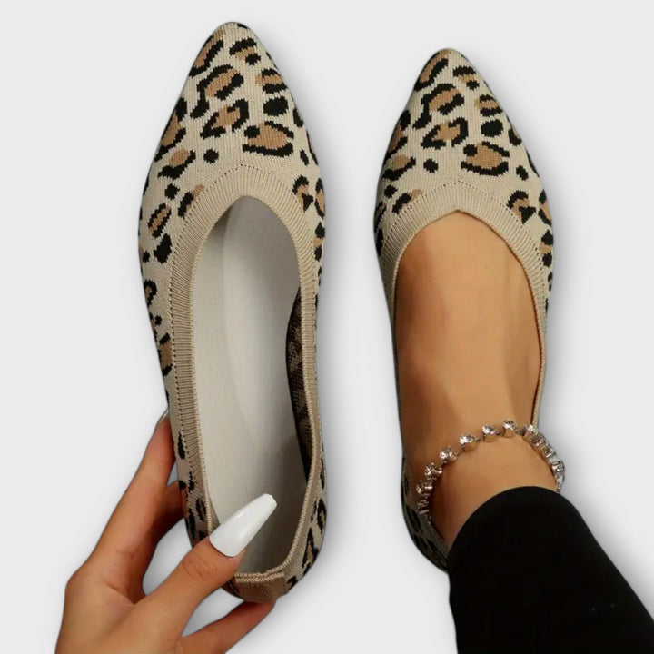 Leopardí baleríny se špičatou špičkou