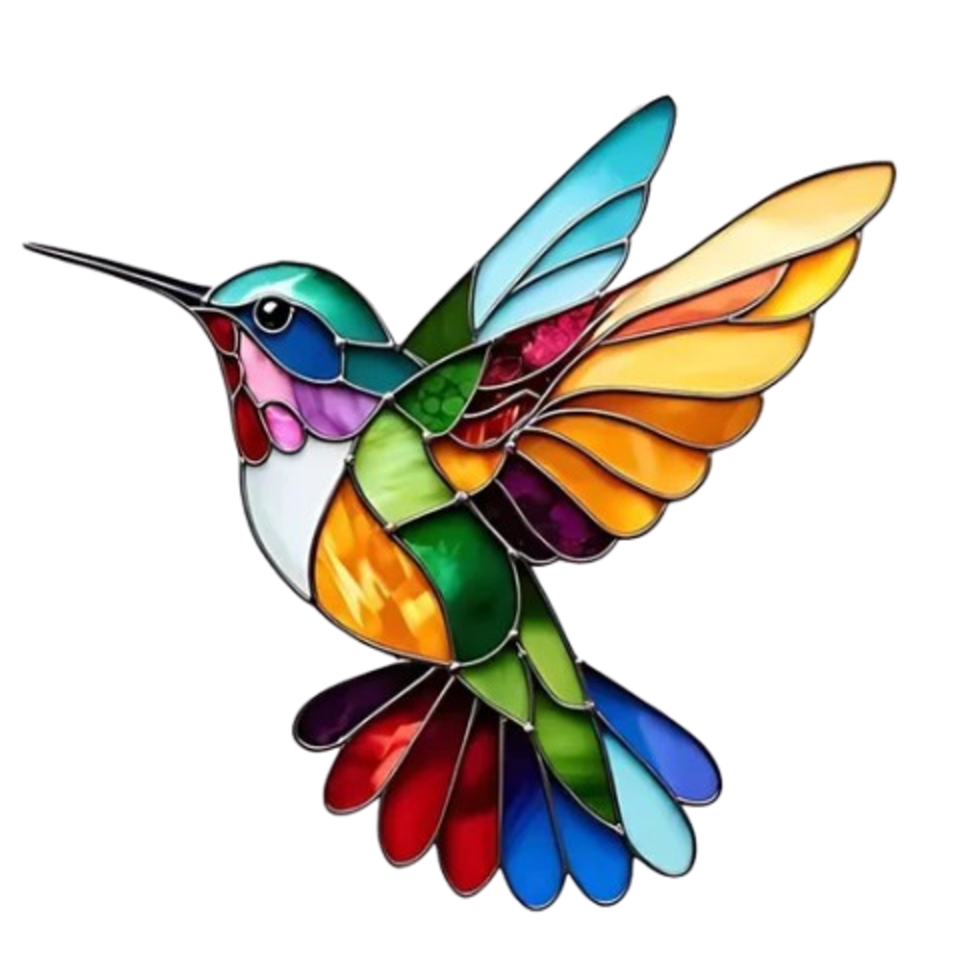 Vícebarevný náhrdelník Kolibri - Pro milovníky ptáků a šperků