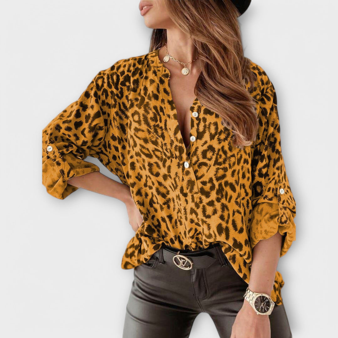 Módní halenka s leopardím vzorem