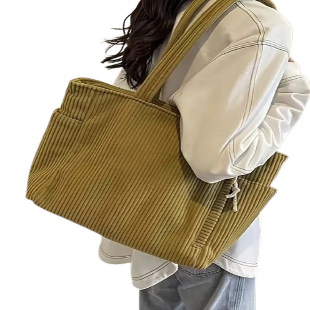 Tilda – Žebrovaná taška s detailem v podobě šňůrky