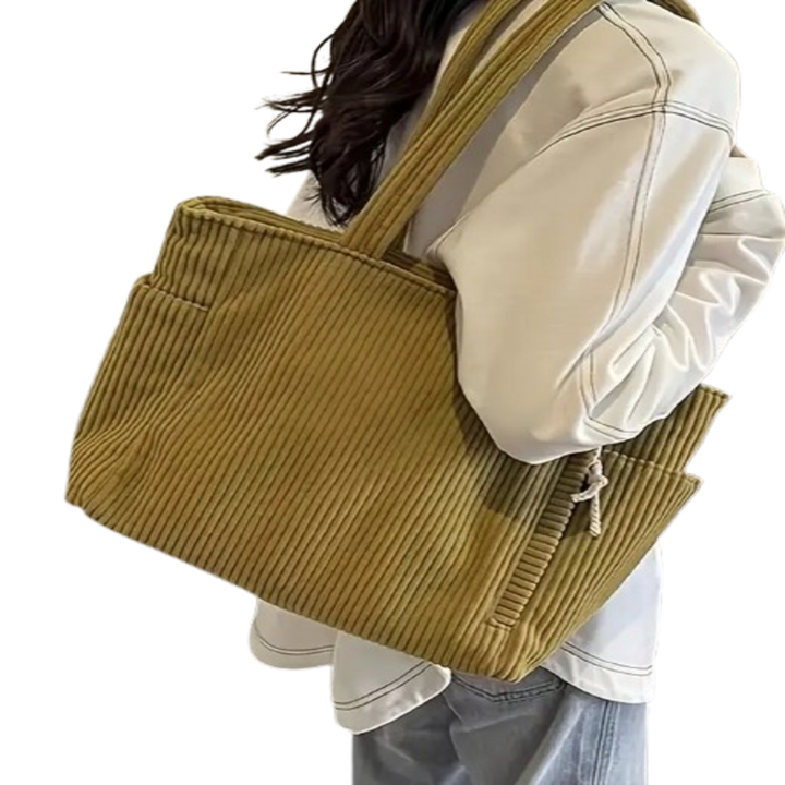 Tilda – Žebrovaná taška s detailem v podobě šňůrky