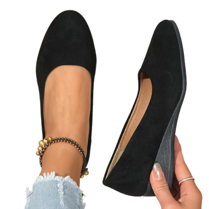 Éliane – Pohodlné baleríny na klínovém podpatku