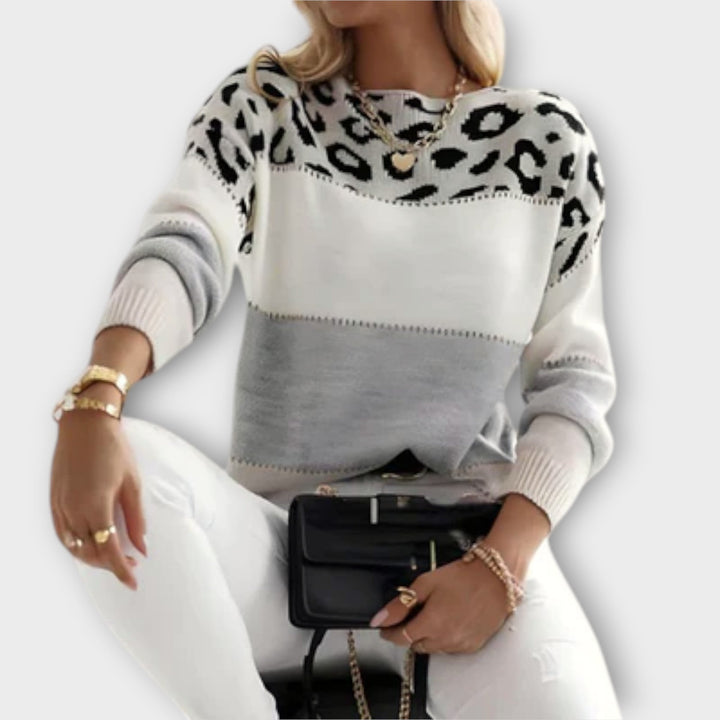 Cheyenne – Ležérní svetr s leopardím vzorem