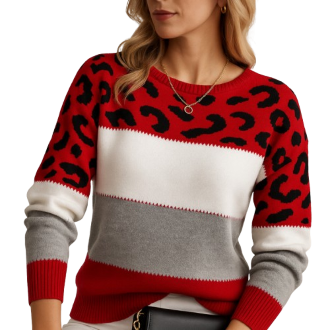 Sofie - Svetr Léopard Élégance
