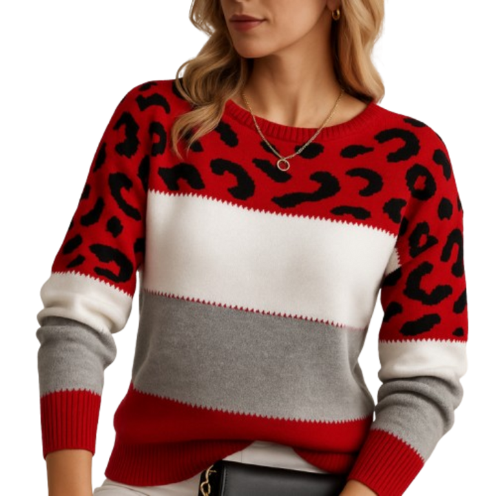 Sofie - Svetr Léopard Élégance