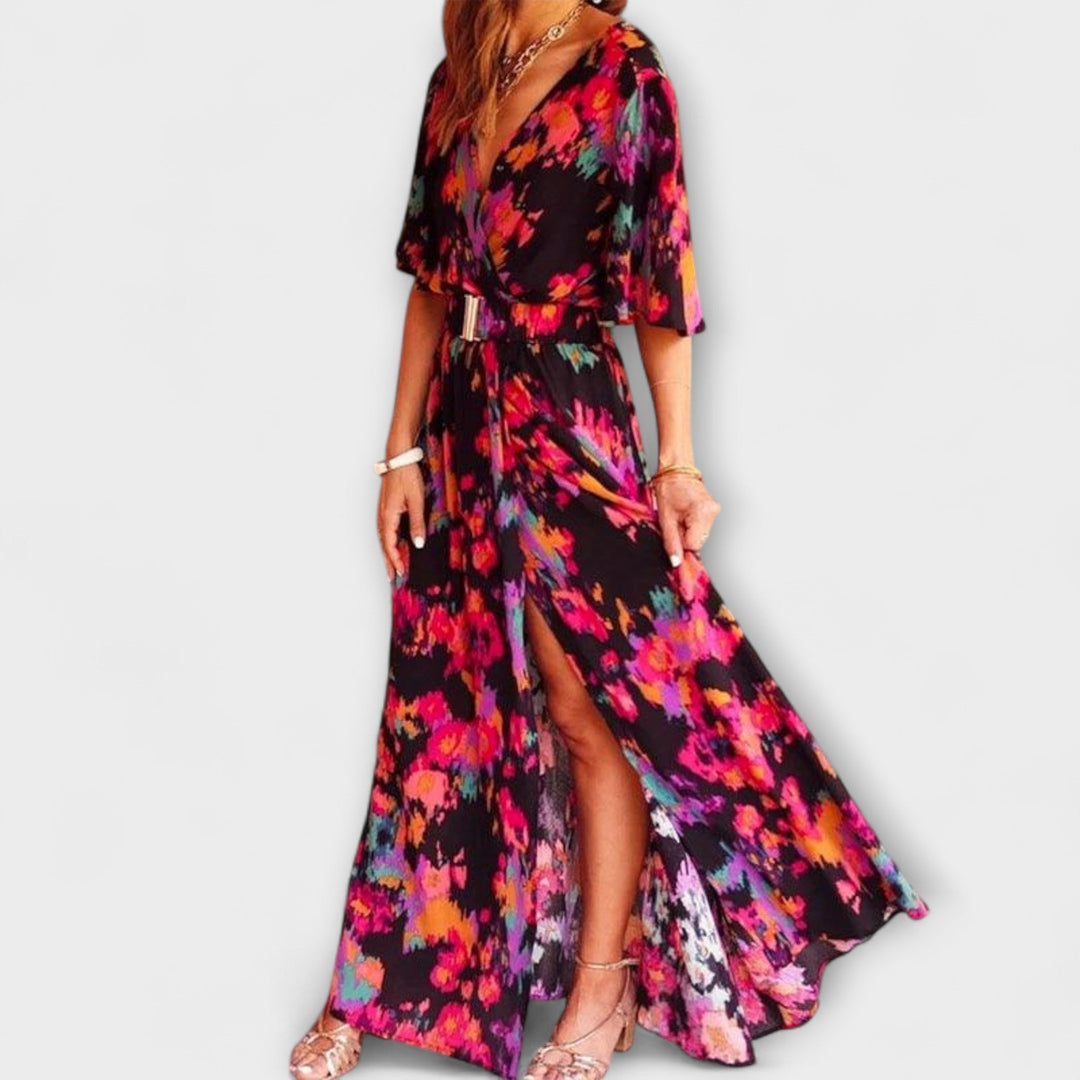 Sabrina - Dlouhé letní šaty v boho stylu