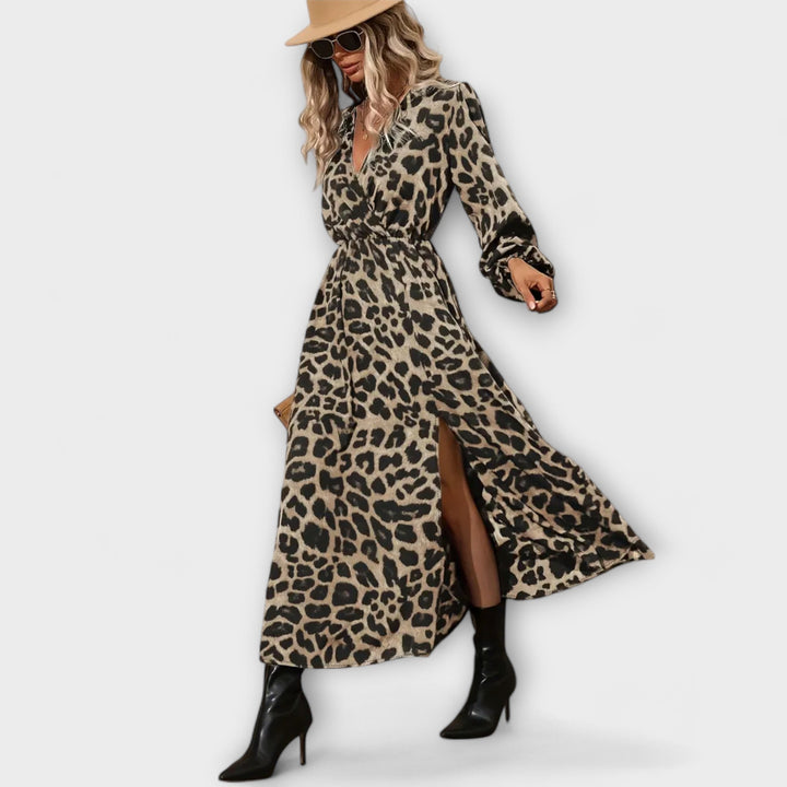 Natalie - Stylové šaty s leopardím vzorem