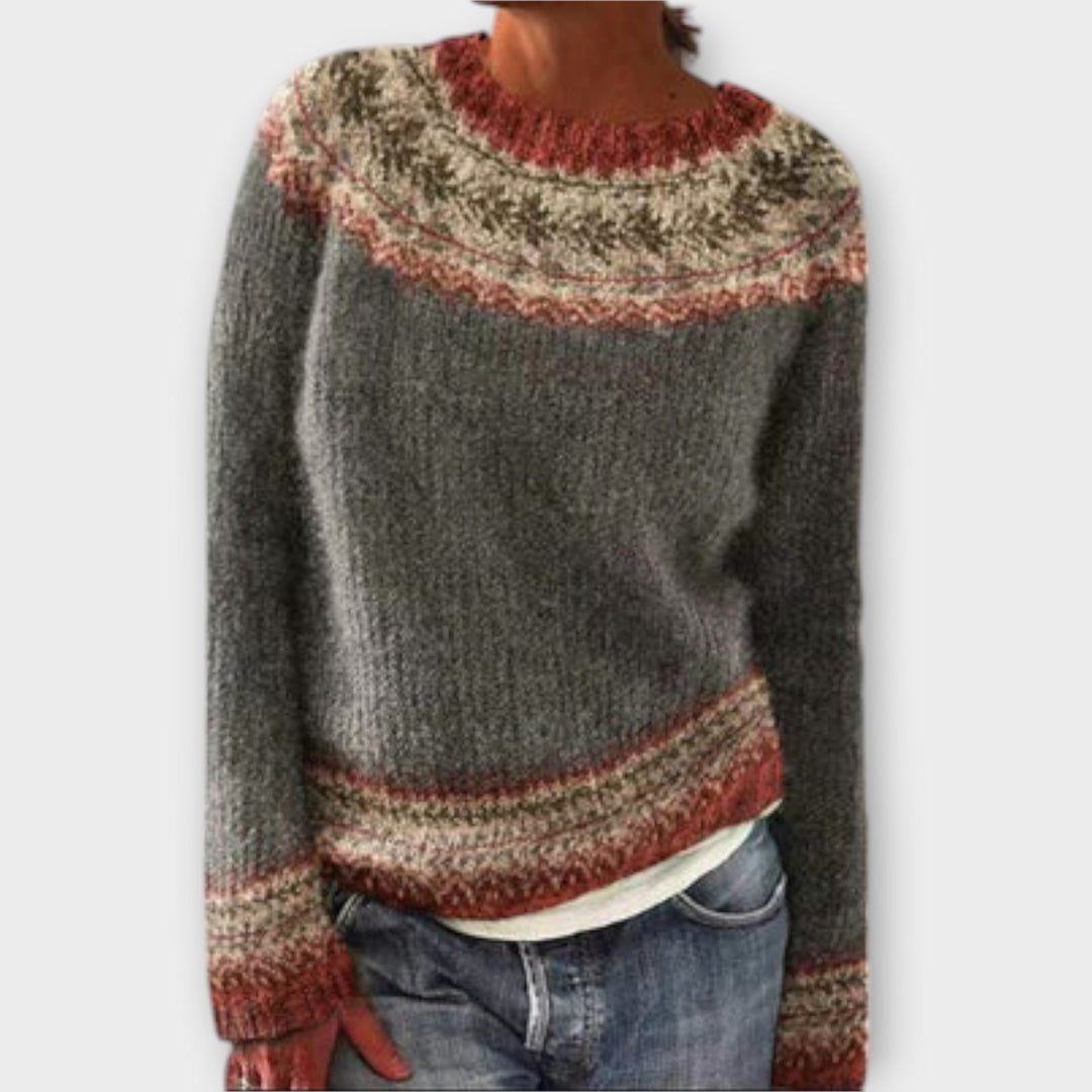Vintage dámský pletený svetr – retro elegance pro podzimní dny