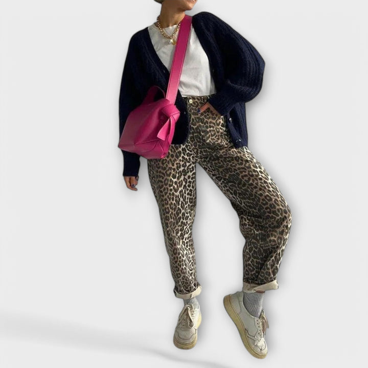 Chandra – vintage džíny s leopardím vzorem