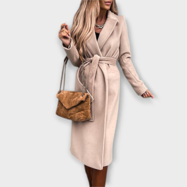 Eliza – Elegantní dlouhý kabát s páskem