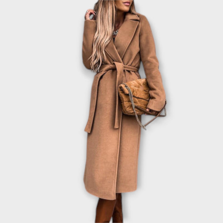 Eliza – Elegantní dlouhý kabát s páskem