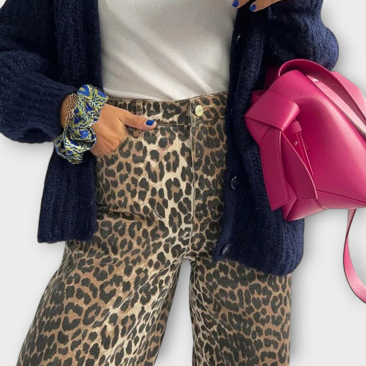 Chandra – vintage džíny s leopardím vzorem