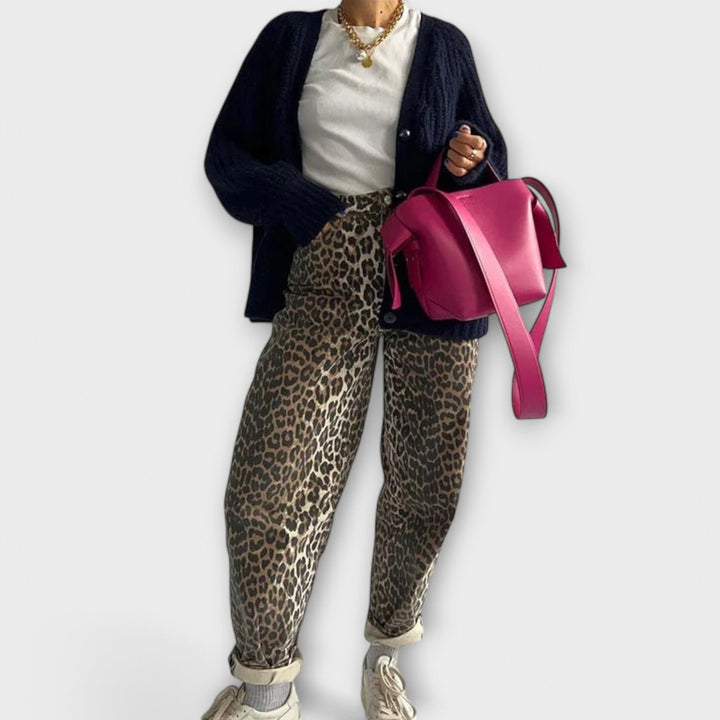 Chandra – vintage džíny s leopardím vzorem
