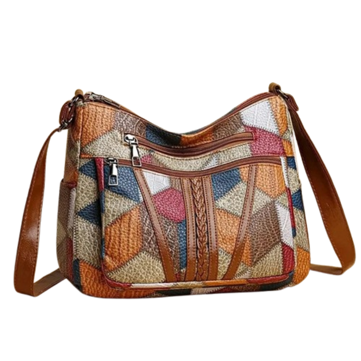 Mozaiková kožená taška