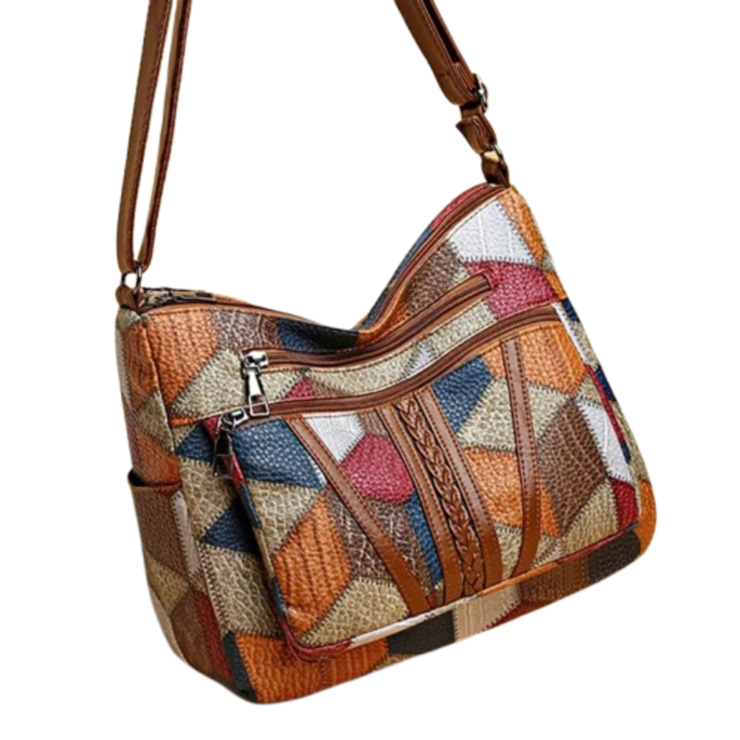 Mozaiková kožená taška