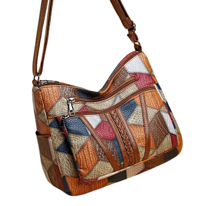 Mozaiková kožená taška