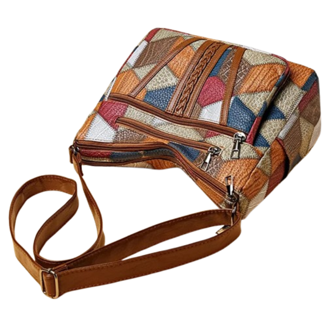 Mozaiková kožená taška