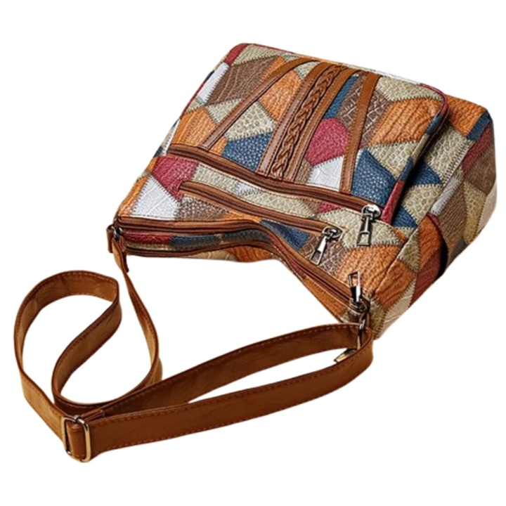 Mozaiková kožená taška