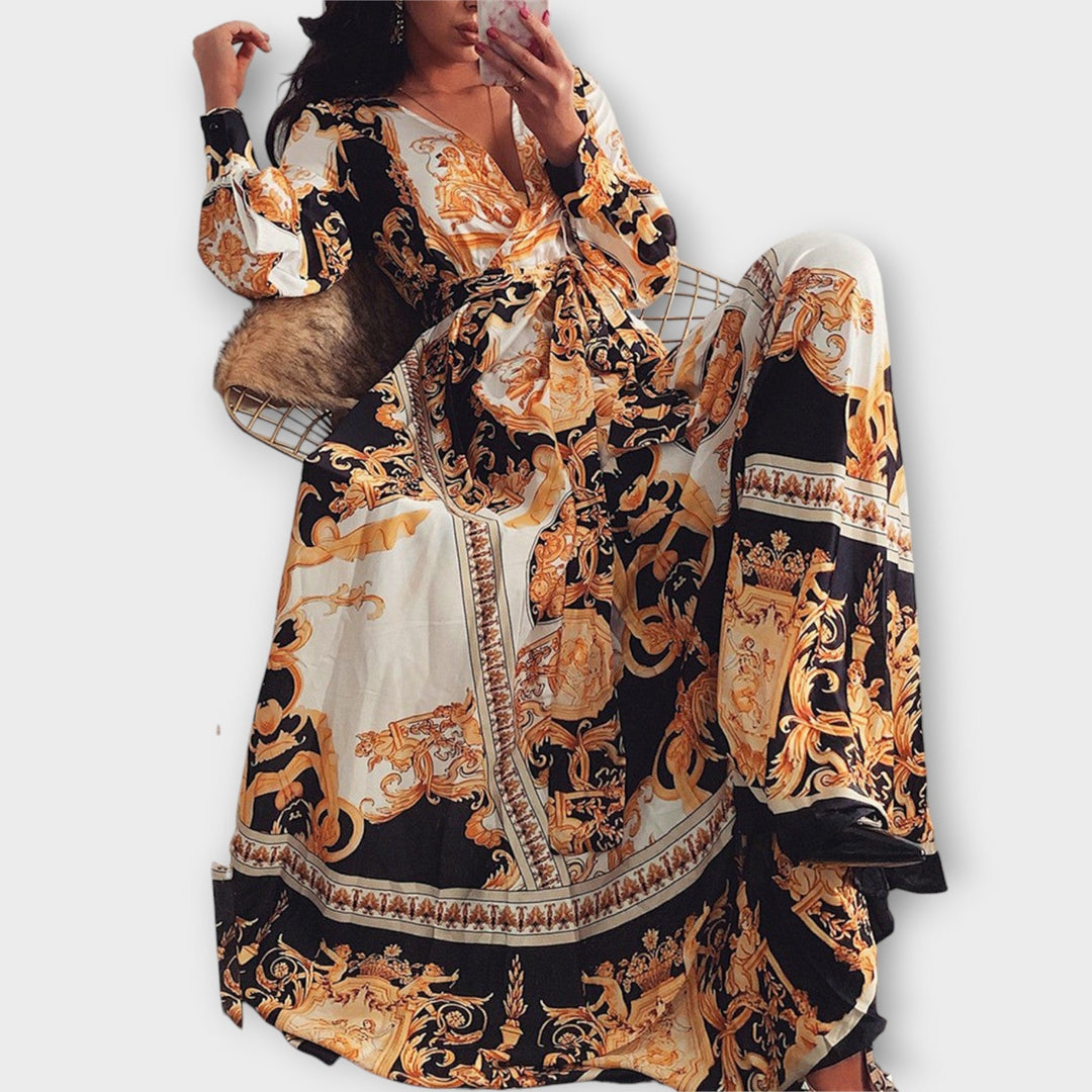 Zavinovací šaty – Boho dámské šaty s rozparkem