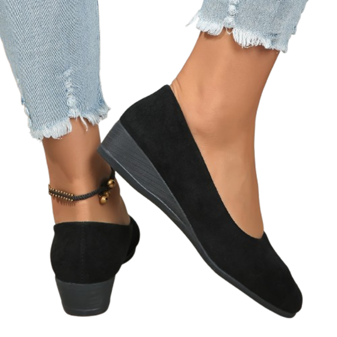 Éliane – Pohodlné baleríny na klínovém podpatku