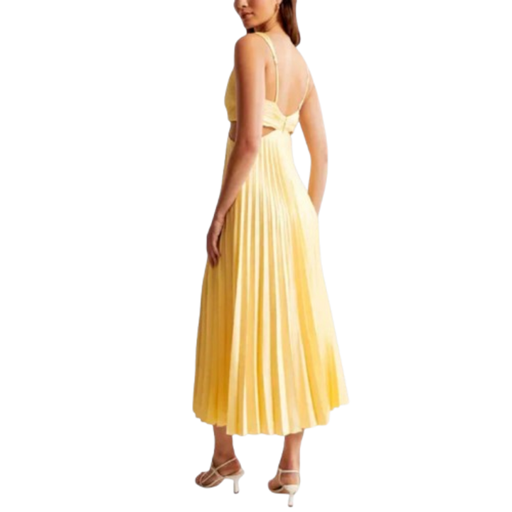 Elegantní midi plisované večerní šaty