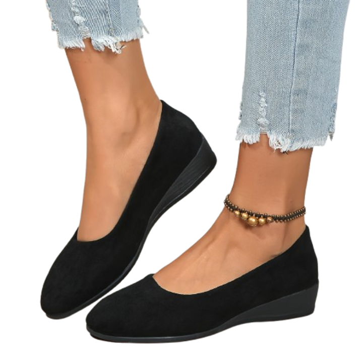 Éliane – Pohodlné baleríny na klínovém podpatku