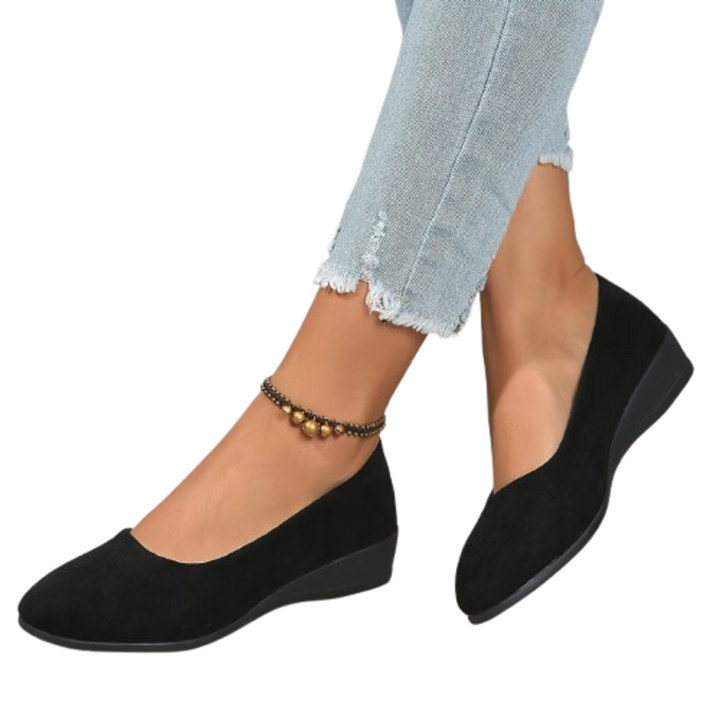 Éliane – Pohodlné baleríny na klínovém podpatku