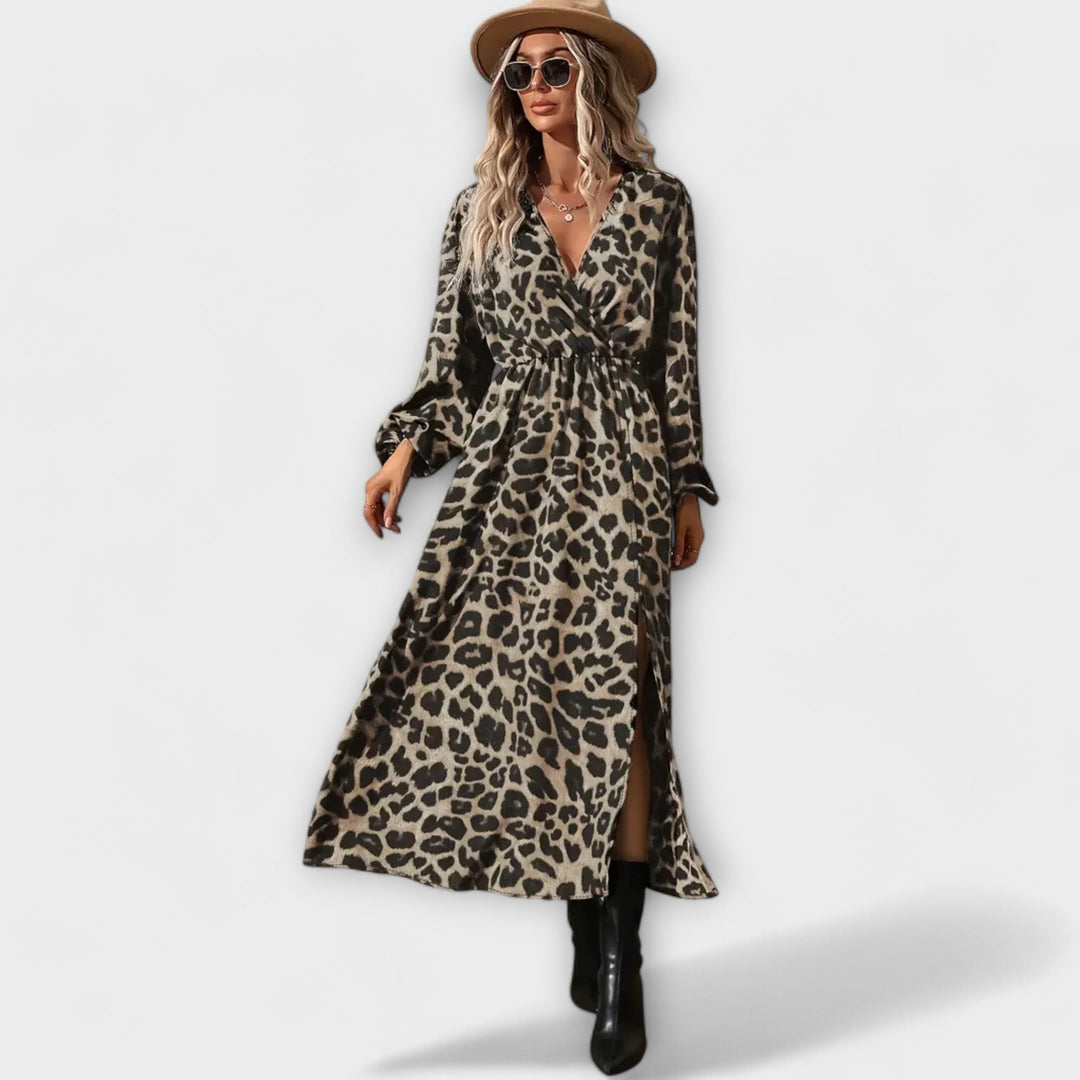 Natalie - Stylové šaty s leopardím vzorem