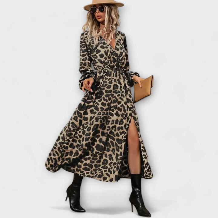 Natalie - Stylové šaty s leopardím vzorem