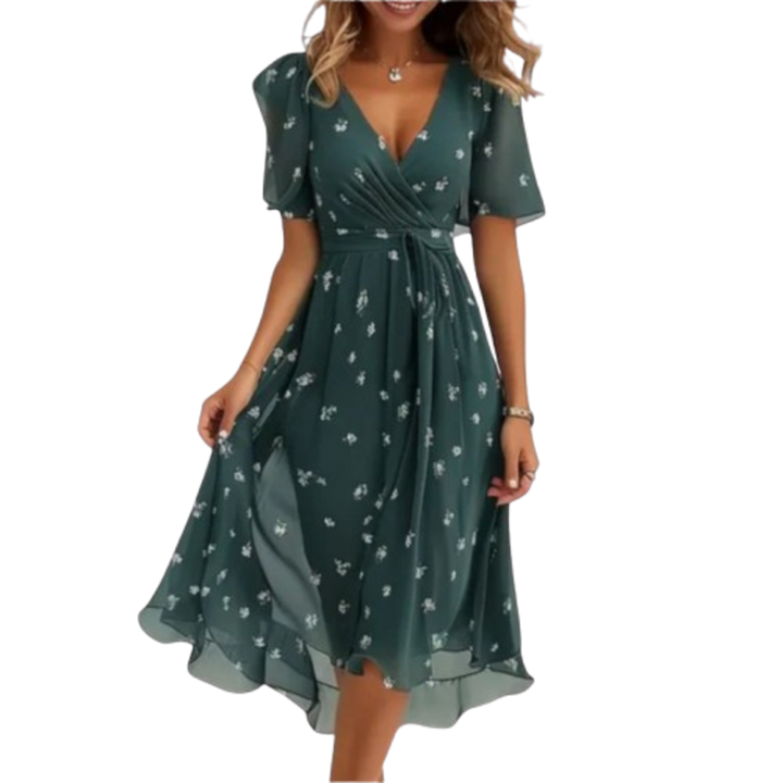 Annegret - Dámské šaty s výstřihem do V