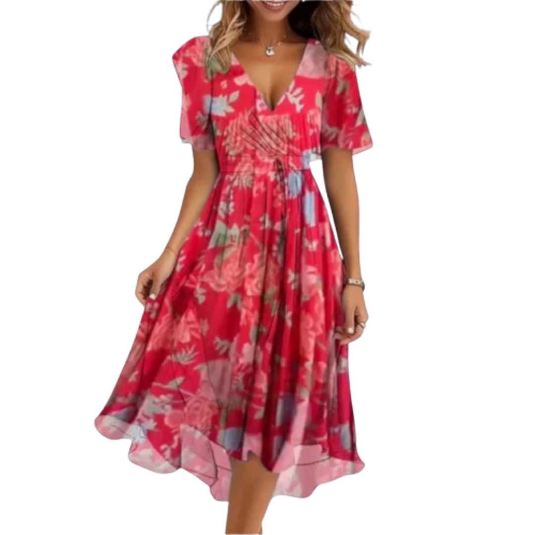 Annegret - Dámské šaty s výstřihem do V