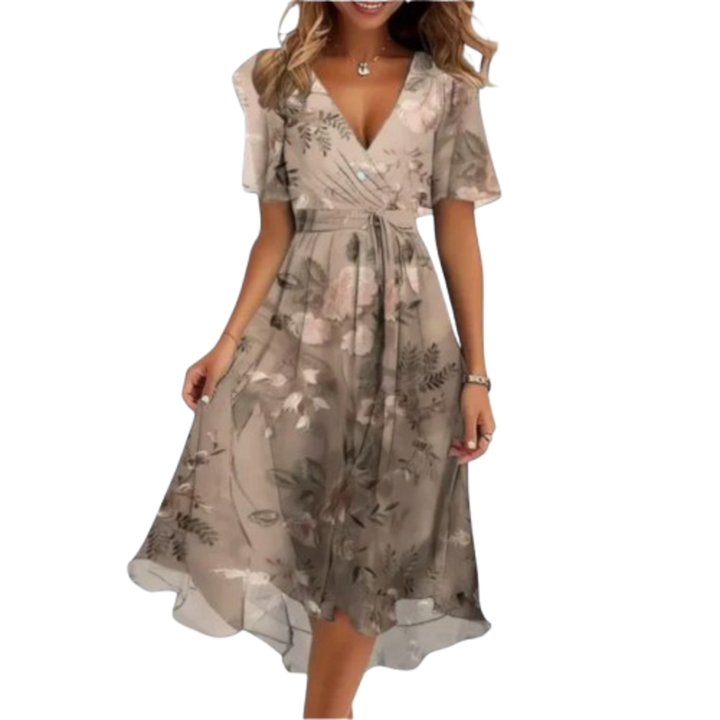 Annegret - Dámské šaty s výstřihem do V