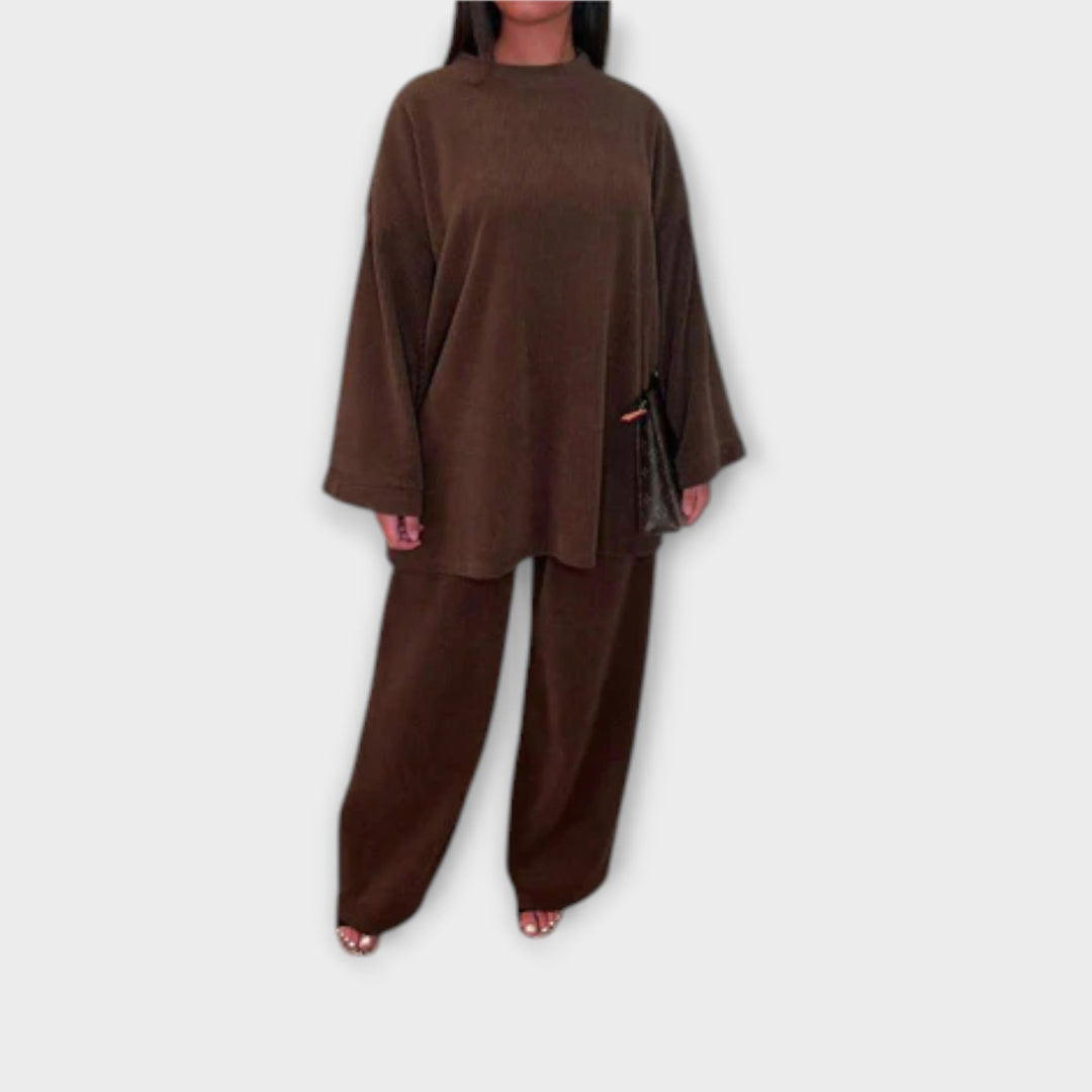 Ingrid – Oversize souprava v žebrovaném stylu